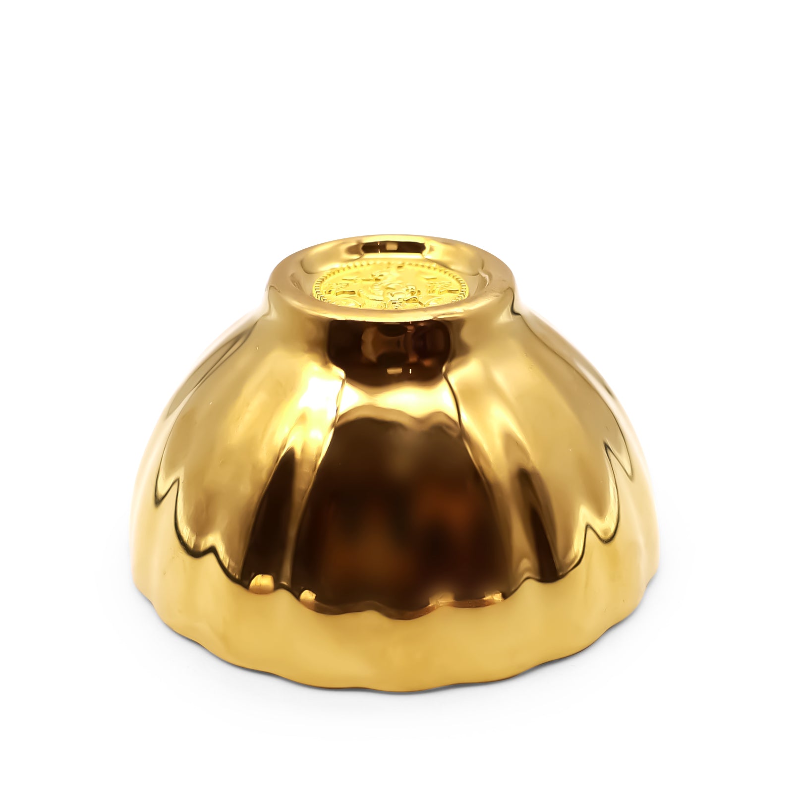 Golden Lotus - Peacock Glaze Cup